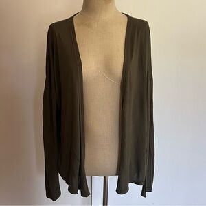 Jacqueline de Yong Lightweight Olive Green Cardigan